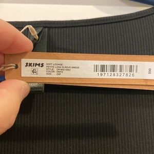 SKIMS NWT Soft, Long-Sleeve, Ribbed, Versatile Black Maxi Dress